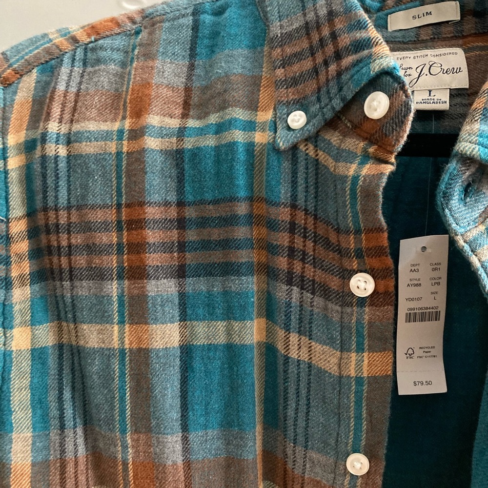 JCREW button down double layered *NWT*